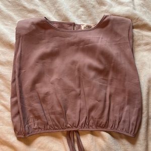 Pink open back top